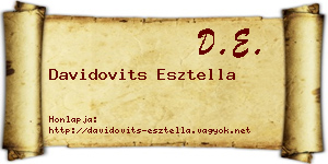 Davidovits Esztella névjegykártya